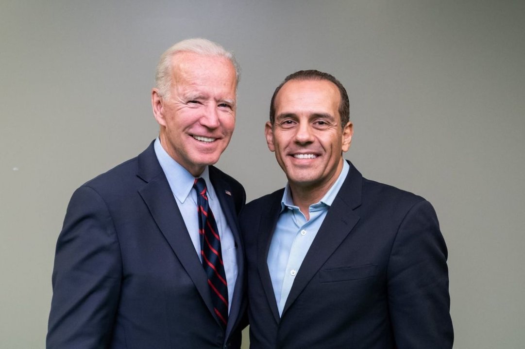Juan Verde, con el presidente de Estados Unidos, Joe Biden.