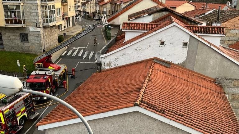 Incendio en As Camelias, en Ourense.