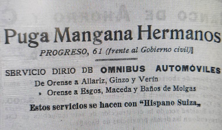 (2) Publicidad en La Región de 1923.