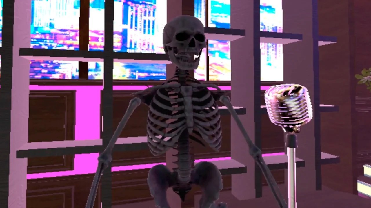 Bob el Esqueleto en uno de sus streams de Twitch.