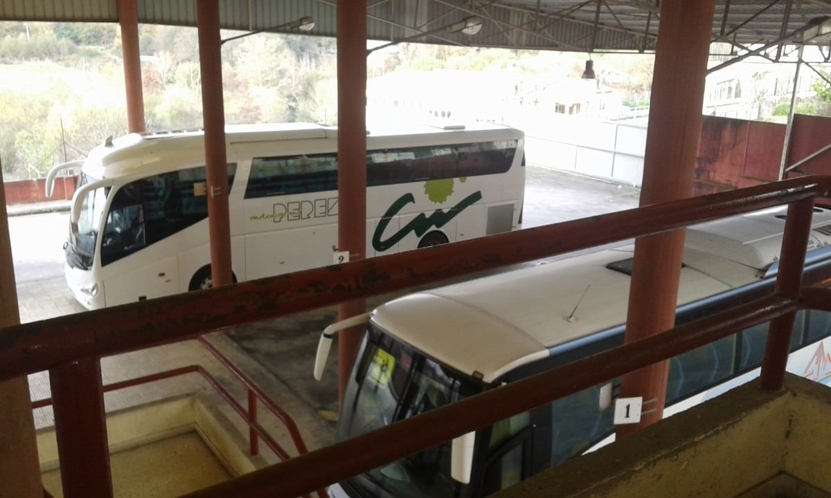 Autobuses na estación do Carballiño.