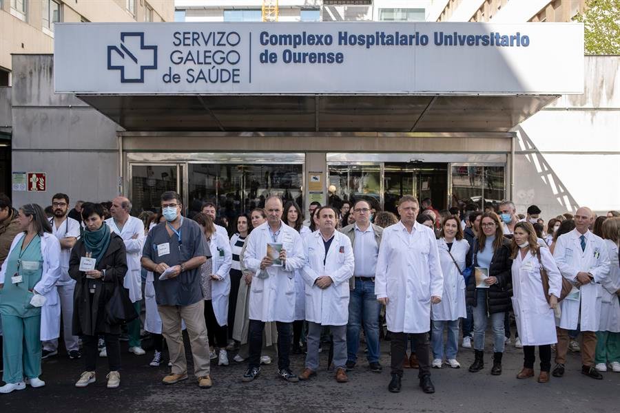 Huelga de médicos en Ourense (EFE).