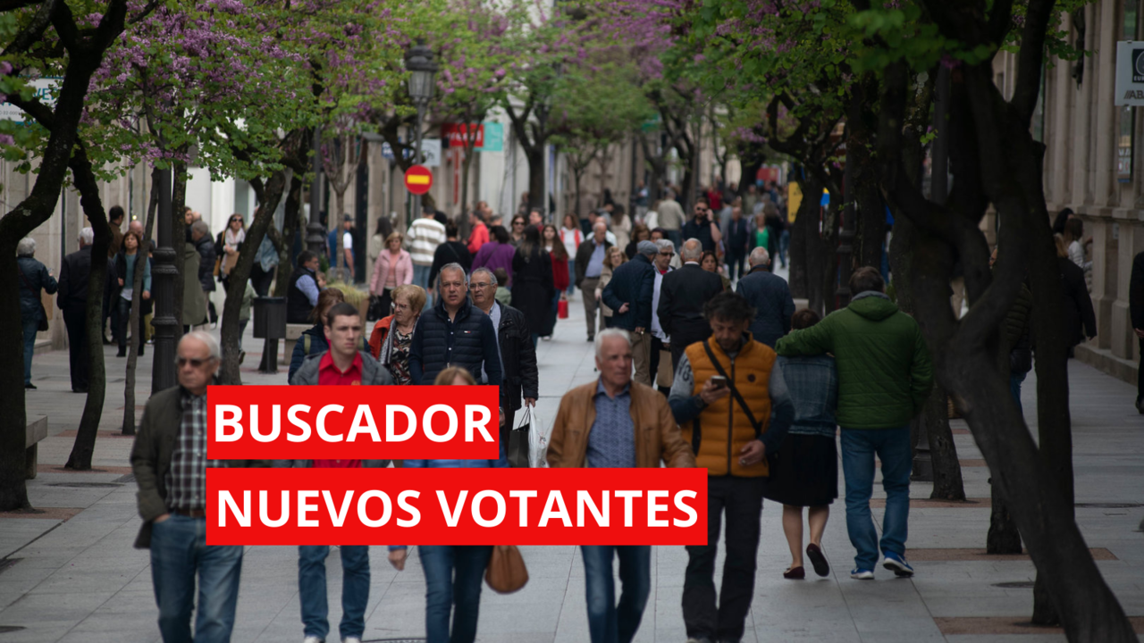 Buscador de nuevos votantes en Ourense.