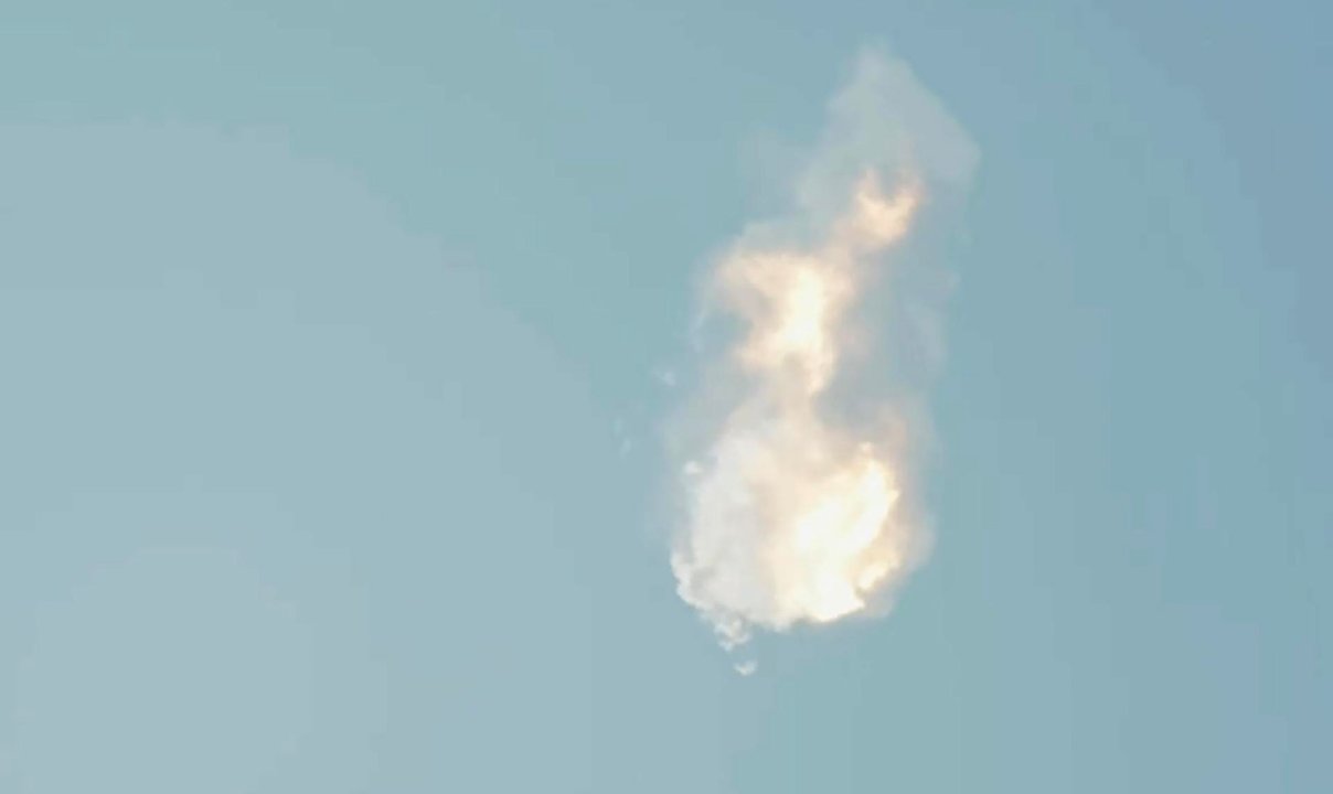 Imagen de la explosión del cohete Starship de SpaceX (FOTO:EFE).