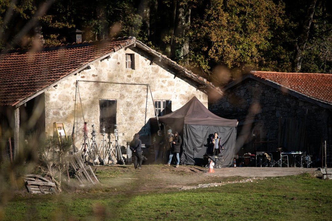 Rodaje de la película “O corpo aberto” en la Corga do Seixo, en Lobeira, en noviembre de 2021.