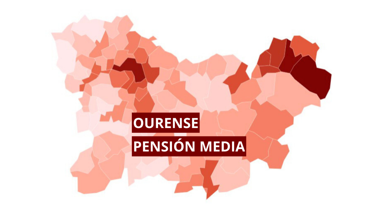 Mapa de la pensión media en Ourense
