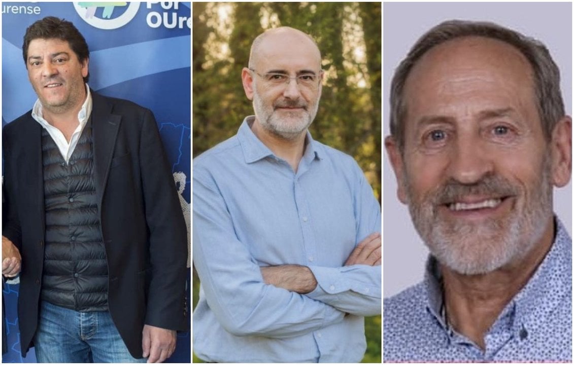 Andrés Montesinos, Secundino Fernández y Germán García-Ávila, candidatos en Viana do Bolo.
