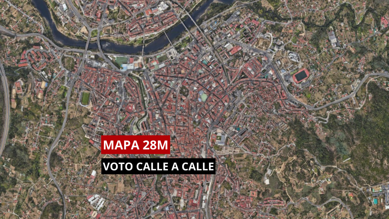 Votos de Ourense en el 28M, calle a calle