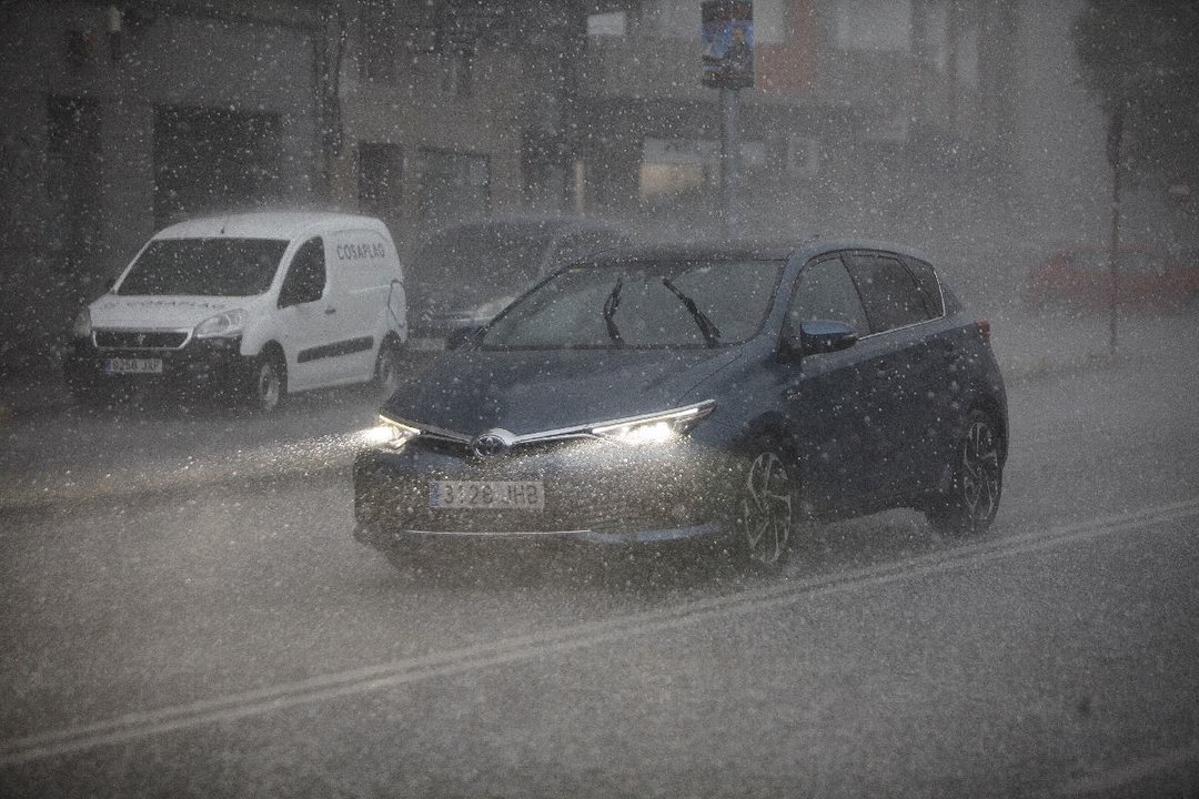 Segunda jornada de intensas lluvias en Ourense.