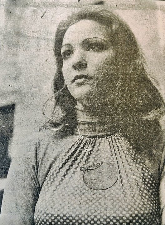Elia González Rivera, reina de las Fiestas de Orense 1973.
