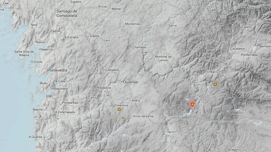 Terremotos en la provincia de Ourense.