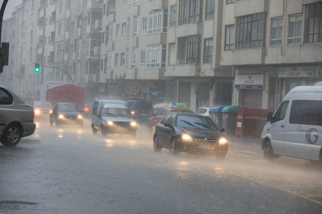 Lluvia en Ourense (Foto: José Paz).