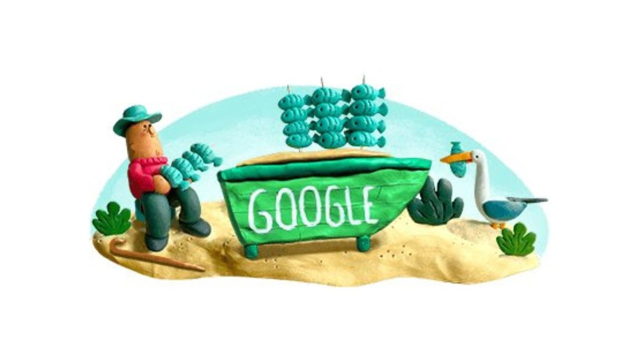 El nuevo doodle de Google, celebrando el espeto levantino.