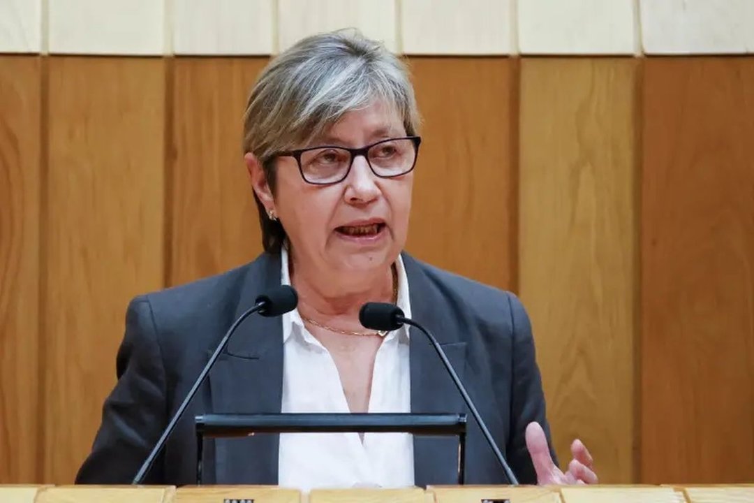Rosa Quintana, en el Parlamento de Galicia.