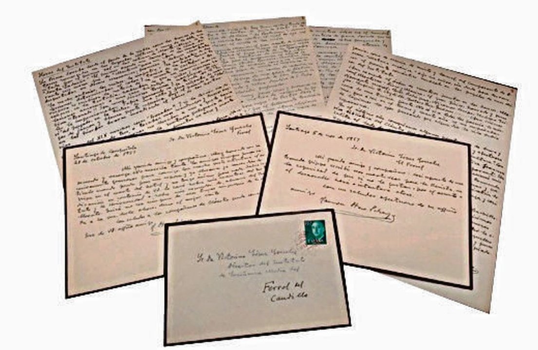 Las cartas escritas a mano por el intelectual ourensano.
