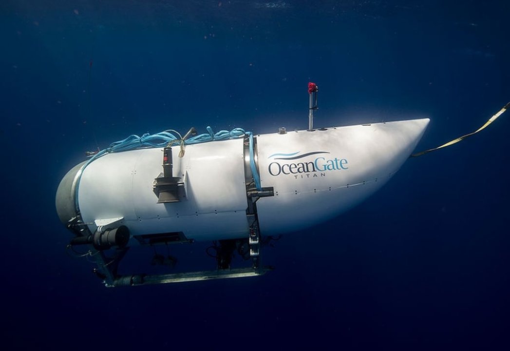 Imagen de un submarino turístico, con capacidad para cinco personas, operado por OceanGate.