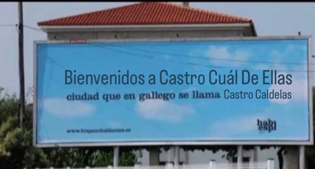 Un usuario de twitter castellaniza con retranca el topónimo Castro Caldelas