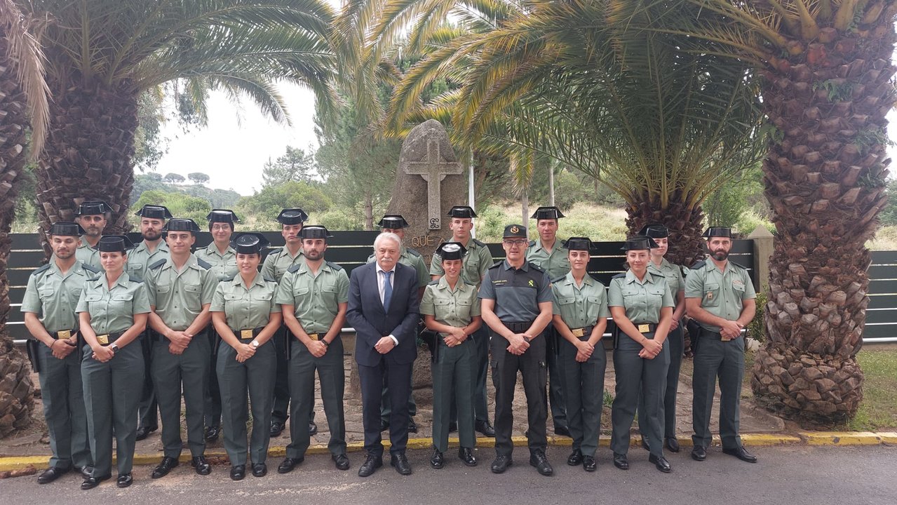 Los guardias civiles que harán sus prácticas en la provincia de Ourense.