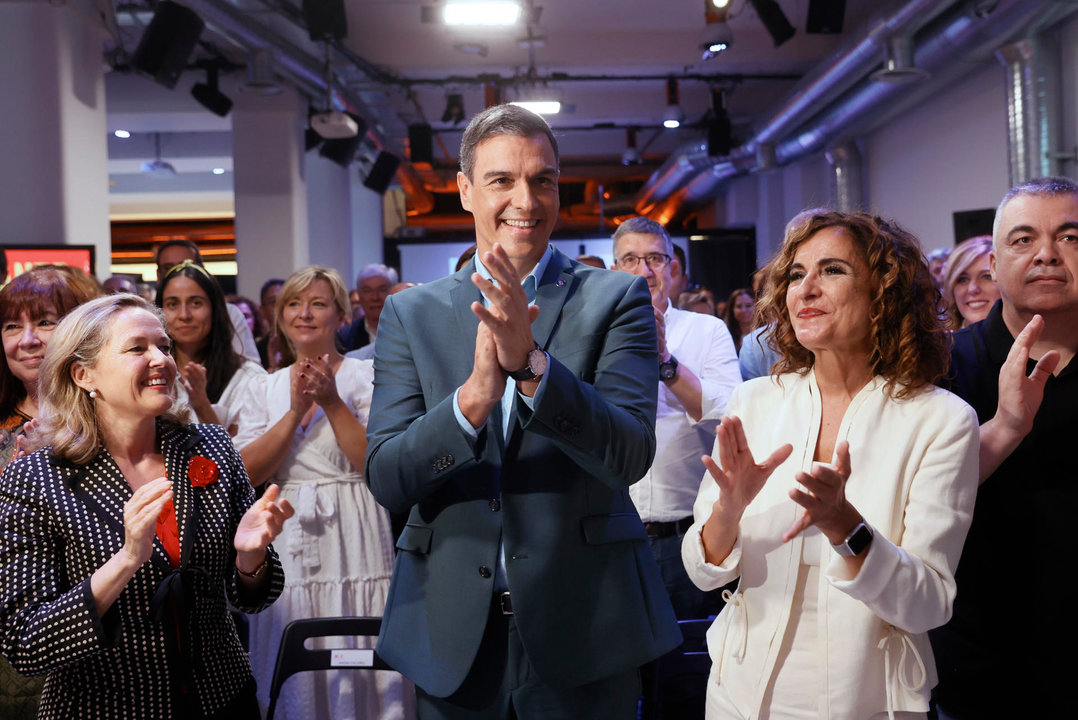 Pedro Sánchez durante la campaña electoral del 23J