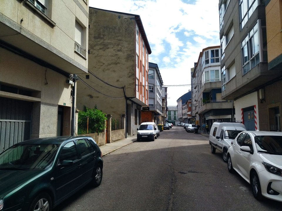 Rúa Silveira de A Rúa, donde tuvo lugar la agresión.