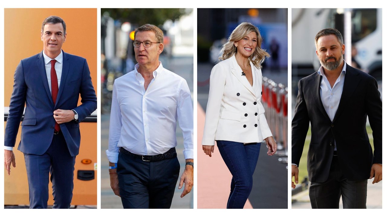 Los principales candidatos a las elecciones generales del 23J. (FOTOS: EFE).