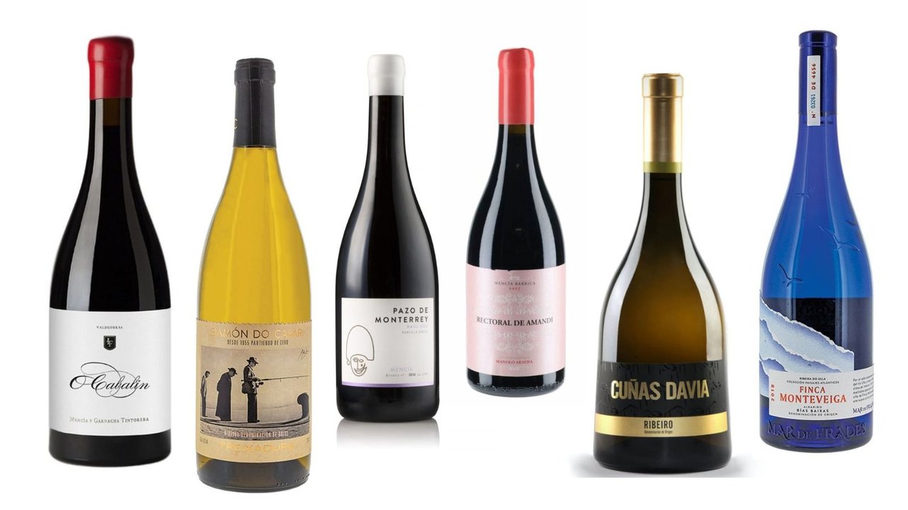 Selección de algunos vinos de Ourense premiados en el Decanter World Wine Awards.