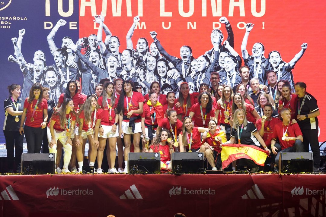 Celebración en Madrid del Mundial conseguido por España (Foto: Europa Press)