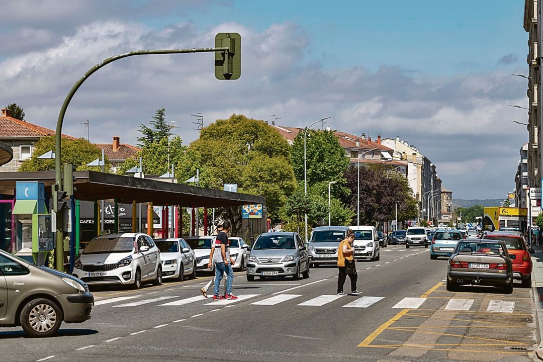 Avenida de Madrid, en las inmediaciones de la estación de autobuses.
