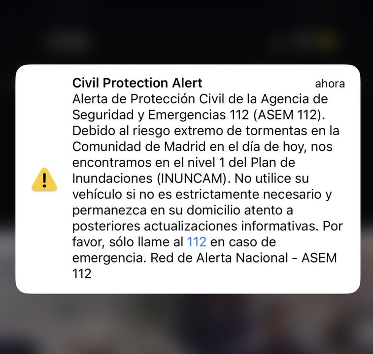 Alerta en Madrid por la DANA