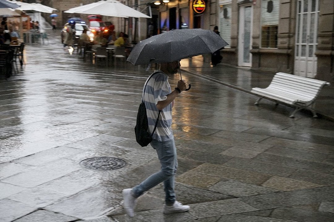 Lluvias en la ciudad de Ourense.