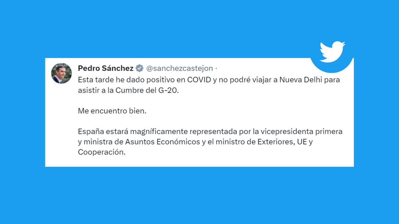 Mensaje en X (antes Twitter) de Pedro Sánchez