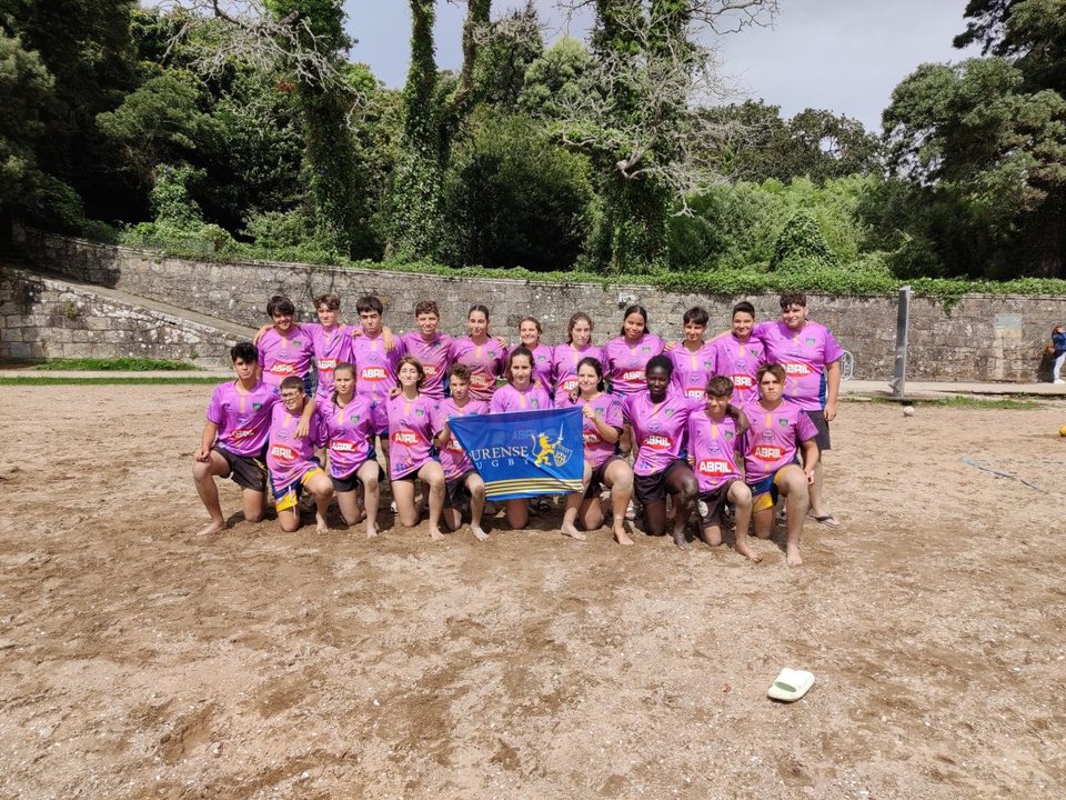 Miembros del Campus Ourense de rugby.