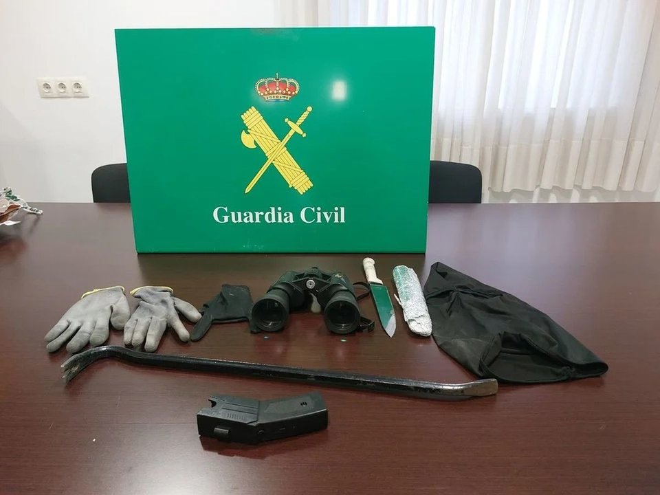 Las armas incautadas en su día por la Guardia Civil.