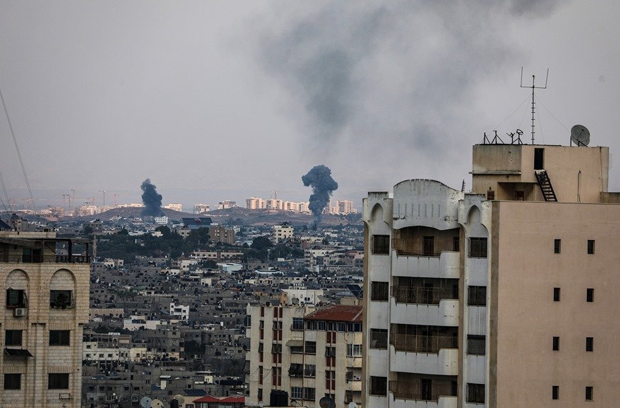 Bombardeos en la franja de Gaza. Fuente: EFE.