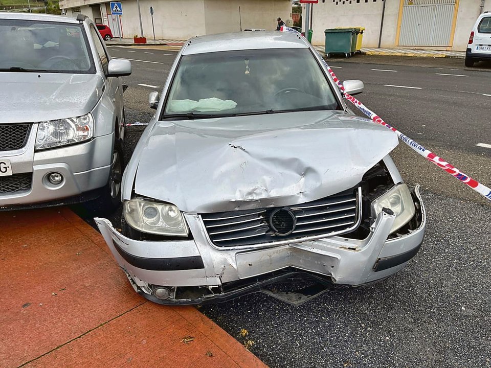 Vehículo del conductor implicado en el accidente.