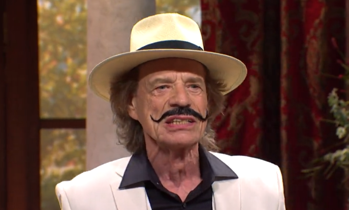 Mick Jagger durante el sketch de Saturday Night Live.