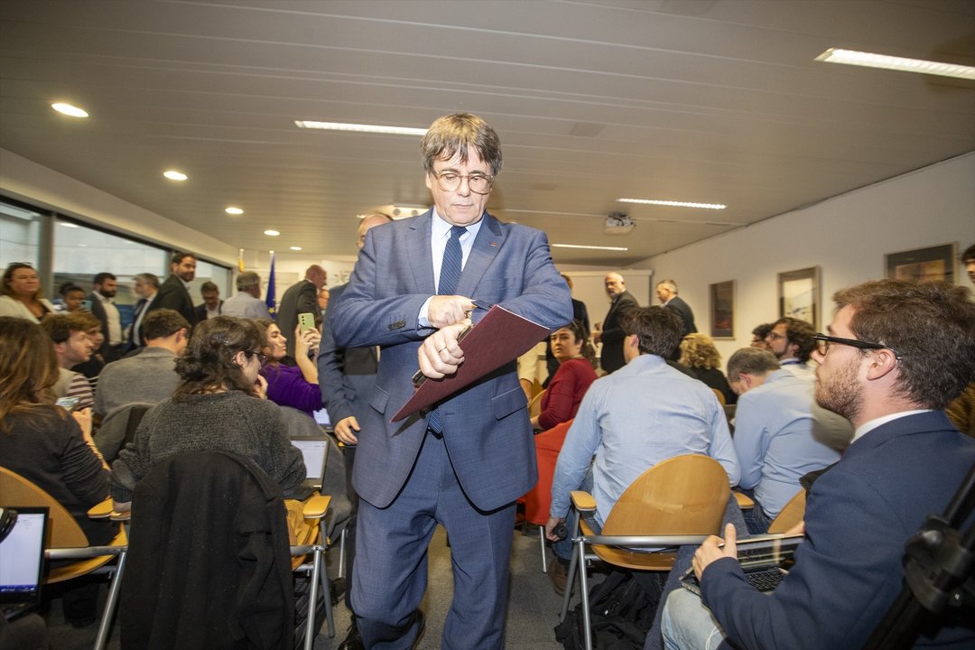 El expresidente de la Generalitat y eurodiputado de Junts, Carles Puigdemont. Foto: EP