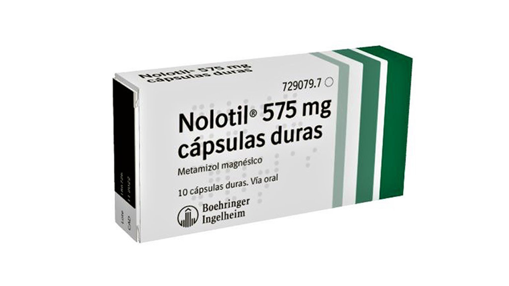 Imagen de archivo de una caja del medicamento Nolotil.