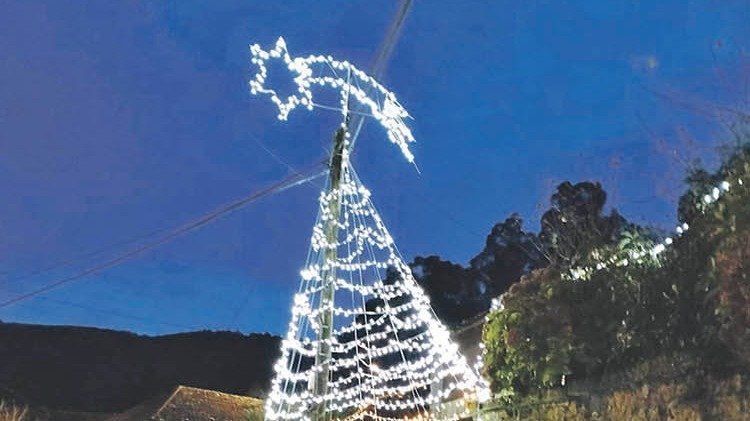 El árbol de luces de la aldea de Penavaqueira, en Melón
