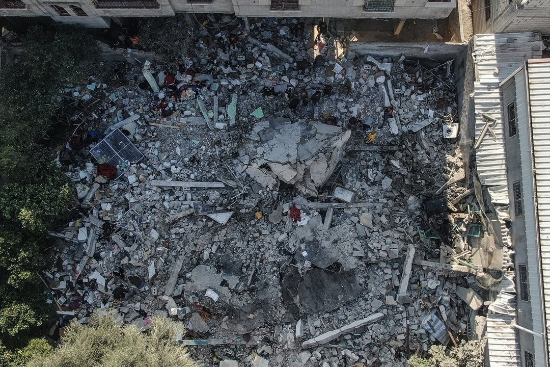 Edificio destruido tras un bombardeo. Foto: Europa Press