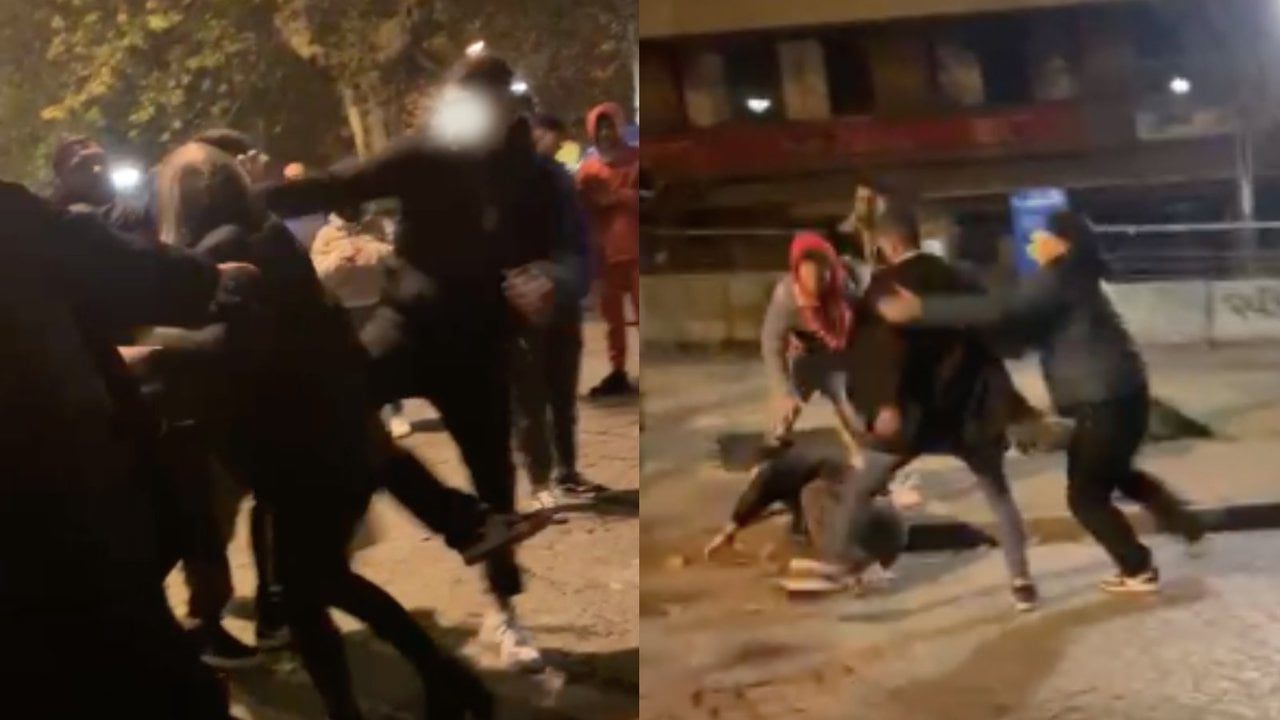 Brutal pelea en el centro de Ourense en la madrugada del pasado domingo (La Región).