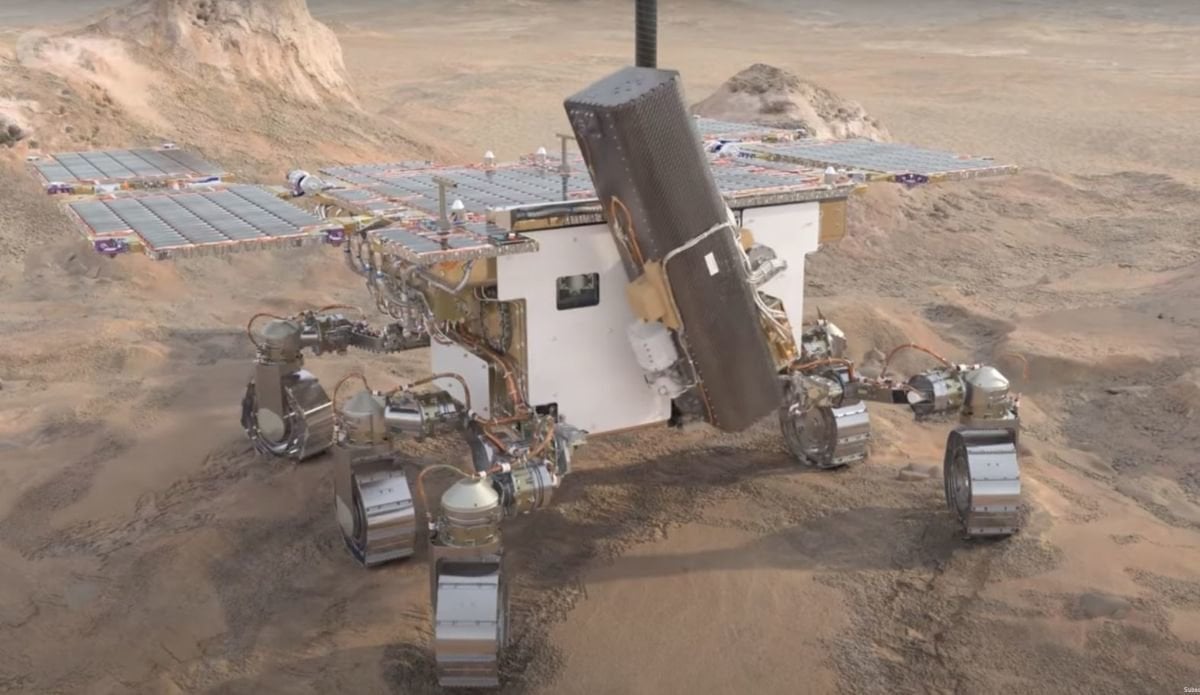 Imagen del robot rover Curiosity de la NASA que se encuentra en el planeta Marte