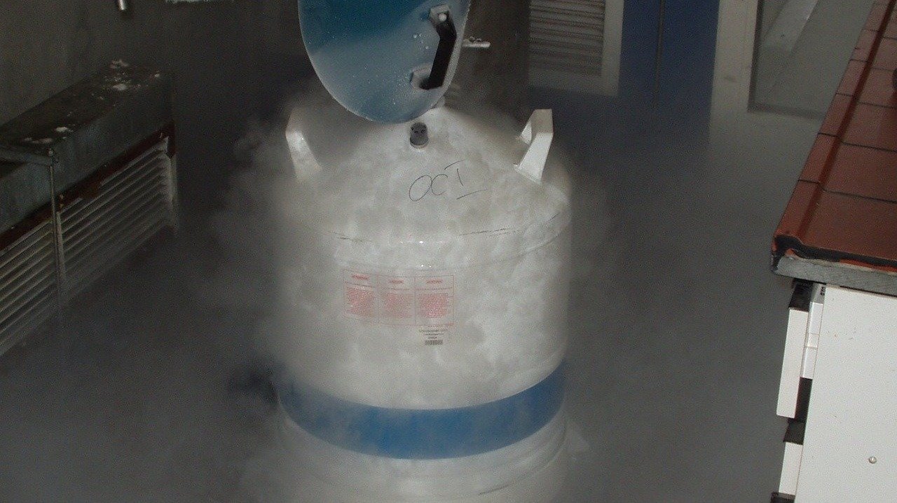 Imagen de archivo de un tanque de gas nitrógeno.