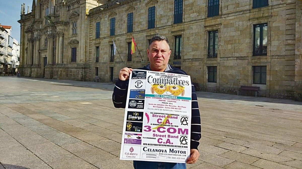 Carlos Vázquez en la presentación del cartel de Compadres.