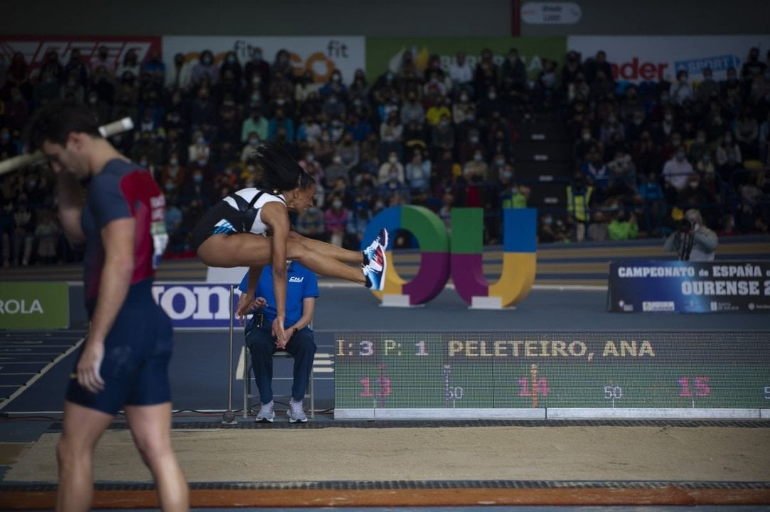 La atleta Ana Peleteiro, en la cita de triple salto del Nacional de 2022, repetirá en Ourense.