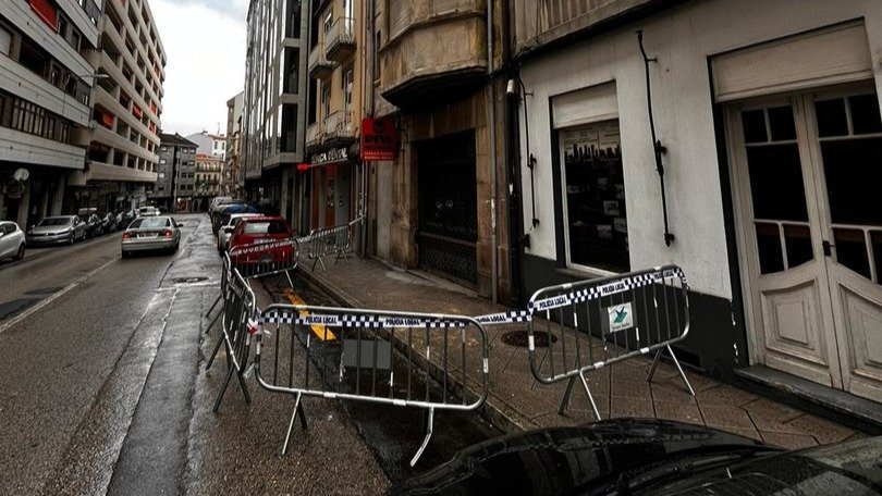 Caída de cascotes en Ourense