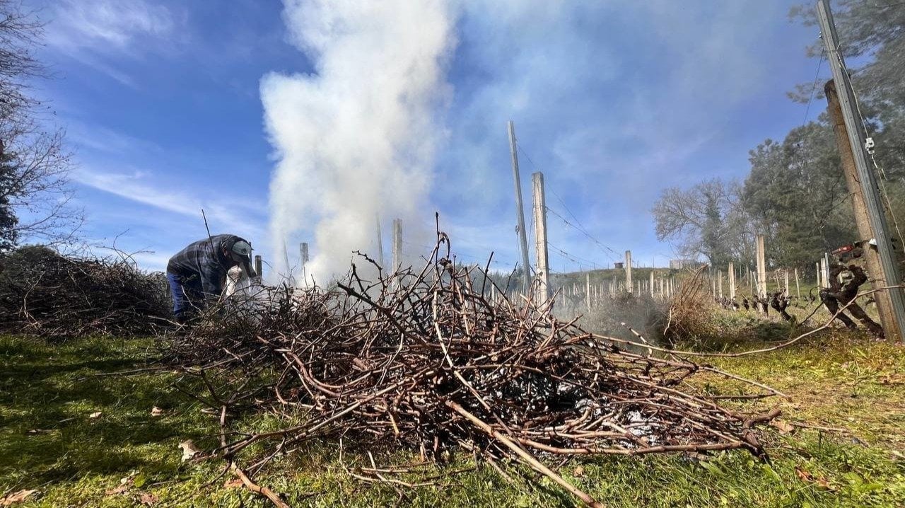 Realización de una quema controlada con permiso en el mes de marzo (Foto: Lucía Montáns).