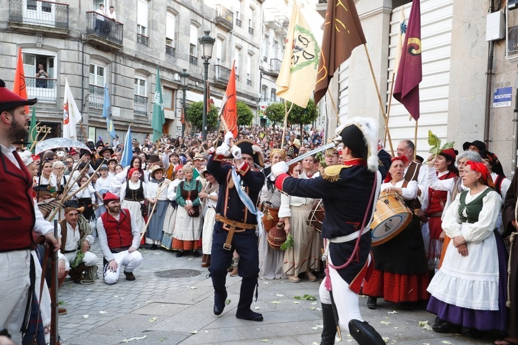 Representación de la Reconquista, en el Casco Vello de Vigo (AD)