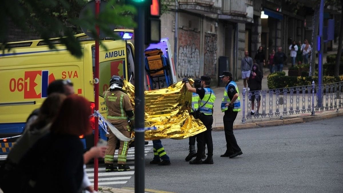 Atropello mortal en la rúa Coruña, el pasado año 2023 (foto: José Paz).