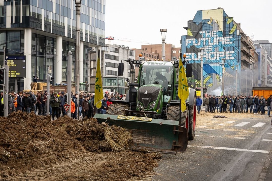 Protestas de agricultores ante la Comisión Europea, en Bruselas (James Arthur)